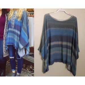 Fred Segal - Soft Ombre Poncho Shrug